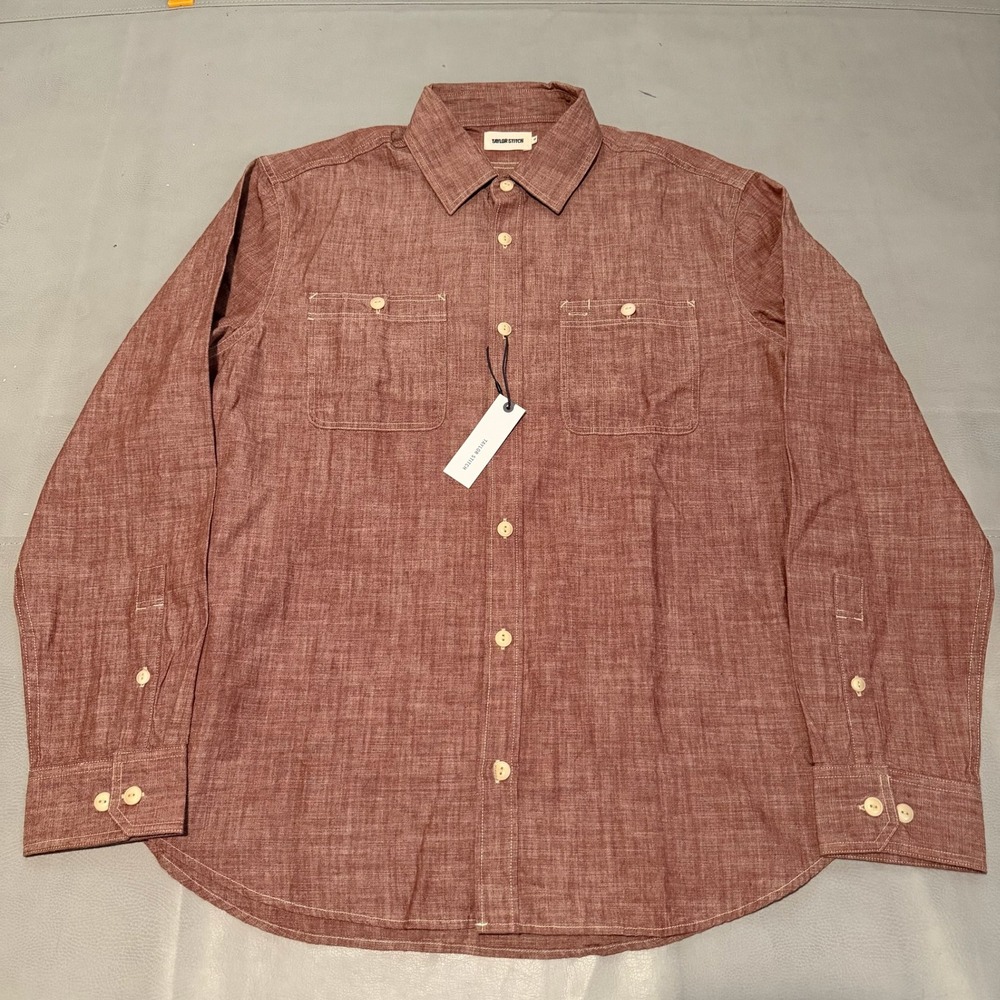 Taylor Stitch The Foundry Shirt in Brick Washed Chambray 44/XL Men NEW Huckberry